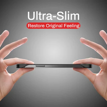 LOVECOM brez okvirjev Ultra Slim Case Za iPhone 14 13 11 12 Pro Max X XR XS 7 8 Plus Mat Težko Akril Nazaj Shockproof Odbijača 2