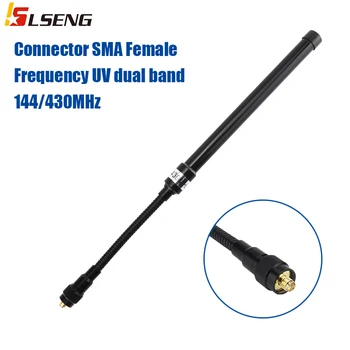 LSENG GURS-Ženski Taktično Antena Gooseneck Zložljive Dual Band UV VHF/UHF 144/430Mhz Antena za Baofeng UV-5R 888s