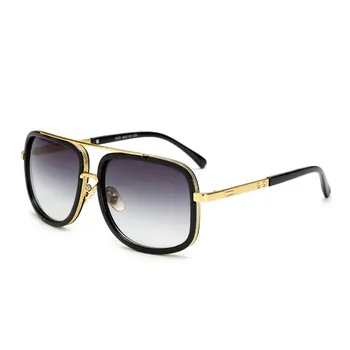 Luksuzni Oblikovalec sončna Očala Za Moške Velik Okvir Kovinski Avto Vožnjo Ženske Retro Očala Visoke Kakovosti UV400 oculos de sol masculino