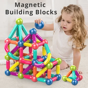 Magnetna Palica Gradniki Velikih Velikosti Oblikovalec Magneti Konstruktor Opeke Palico Montessori Izobraževalne Igrače Za Otroke Darila