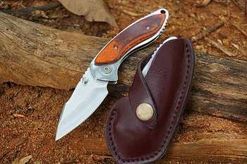 Majhen Zložljiv Nož 271 Buck Rezilo Trdote 58-60hr Redwood Ročaj Prenosnih Pocket EOS Orodje Mini Nož 3