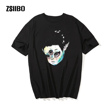 Majica Art Angelov Avanturo Grafični Natisniti Tee Homme Kanada Anime Stilu Tshirt Mehko Grimes je album Vrhovi T-Shirt Moški