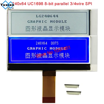 mala mini 240x64 24064 COG LCD-zaslon grafični modul FSTN modra 3.3 v UC1698u SPI serial 1u primeru LG240644 visoke kakovosti 0