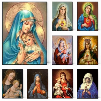 Marije iz Guadalupe Platno Stensko Slikarstvo Umetnost Plakatov in Fotografij Sliko Krščanski Katoliški Verski Cerkev Sobi Doma Dekor 0