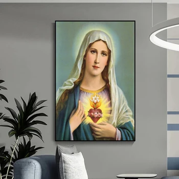 Marije iz Guadalupe Platno Stensko Slikarstvo Umetnost Plakatov in Fotografij Sliko Krščanski Katoliški Verski Cerkev Sobi Doma Dekor 2