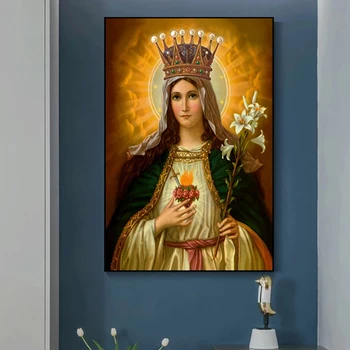 Marije iz Guadalupe Platno Stensko Slikarstvo Umetnost Plakatov in Fotografij Sliko Krščanski Katoliški Verski Cerkev Sobi Doma Dekor 4