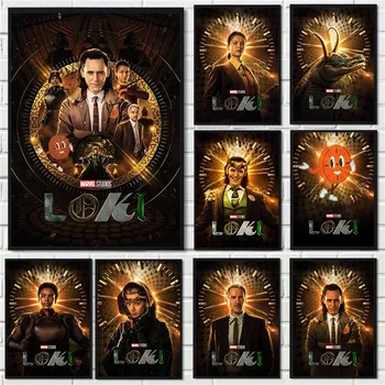 Marvel 2021 Loki Sezona 1 Hit TV Serije Propagandni Plakat Tom Hiddleston Wall Art Slikarsko Platno Natisni Slike Doma Dekoracijo 0