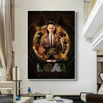 Marvel 2021 Loki Sezona 1 Hit TV Serije Propagandni Plakat Tom Hiddleston Wall Art Slikarsko Platno Natisni Slike Doma Dekoracijo 3