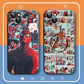 Marvel Avengers Iron Man Primeru Telefon Za Apple iPhone 13 12 11 Pro 12 13 Mini X XR XS Max SE 6 6s 7 8 Plus Funda Coque 0