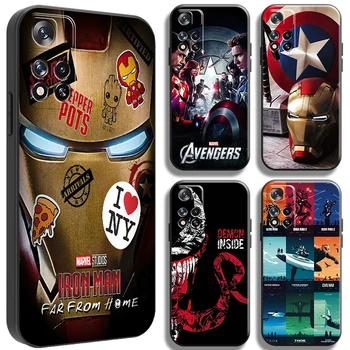 Marvel Avengers Iron Man Primeru Telefon Za Xiaomi Redmi Opomba 11 11T 11S 10 10 10T 9 9S Pro 5G Redmi 10 9 9T 9A 9C Carcasa Mehko