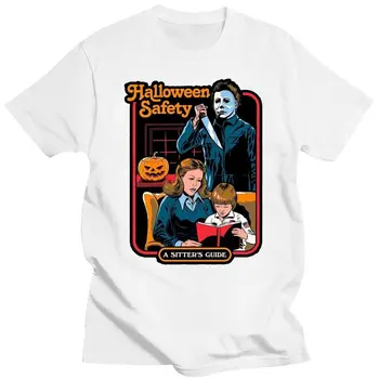 Mens Oblačila -Shirt Moški Michael Myers Halloween Varnost Grozo Kultni Film Šala T Shirt Je Zabavno