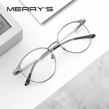 MERRYS DESIGN Ženske Luksuzni Titanove Zlitine Optika Očala Okvirji Letnik Ultralahkih Kratkovidnost Recept Očala S2169
