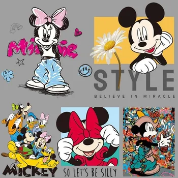Mickey Mouse Obliži za Oblačila Prenos Toplote Nalepke za T-Shirt Železa na Obliži za Oblačila za Fante, Dekleta Kawaii po Meri