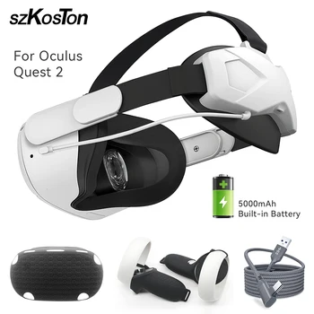 Mobilni Moč Nastavljiva Glavo Trak Za Oculus Quest 2 Baterija 5000mAh Moči Banke Elite Trak Halo Za Oculus Quest 2 Pribor