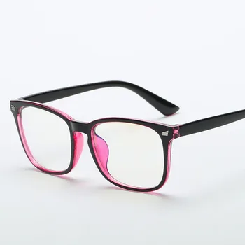 Modna unisex Anti modra svetloba Kvadratnih navaden očala celoten okvir očal za moške in ženske sevanjem Optičnih očal
