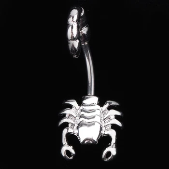 Modni Dodatki Scorpion Obliko Piercing Trebuh Gumb Sponke Obroč, Nakit Telo Padec Ladijskega Prometa 2