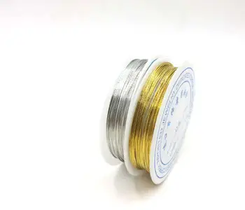 Modni Nakit Ugotovitve 0.3/0.4/0.5/0.6/0.8 mm, srebrne barve Zlata Coppe Beading Žice Obrti Kroglice DIY Bistvene Nakit Kabel