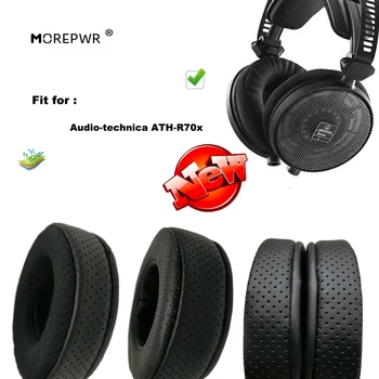 Morepwr Novo Nadgradnjo Nadomestne Ušesne Blazinice za Audio-technica ATH-R70x sestavni Deli Slušalke Usnje Blazine Žamet Earmuff Rokav 0