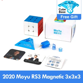 MOYU RS3M 2020 3X3 Magnetni Čarobno Hitrost Kocka RS4M Strokovno Fidget Igrače RS3 M Cubo Magico Puzzle