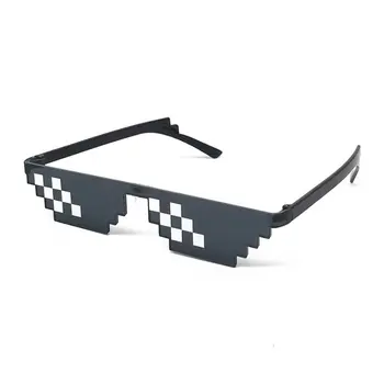 Mozaik Sončna Očala Trik Igrača Očala Pixel Očala Za Ženske In Moške, Črna Mozaik Sončna Očala Smešno Igrača