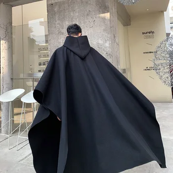 Moški Japonska Ulica Slog Hooded Plašč Plašč Jarek Plašč Vrhnja Oblačila Moški Gothic Punk Moda Kažejo, Pulover Dolg Suknjič Suknji