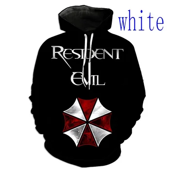 Moški Priložnostne U-Umbrella Corporation, Biohazard Sweatshirts Hoodie 3D Tiskanje R-Resident Evil Hoodies 0