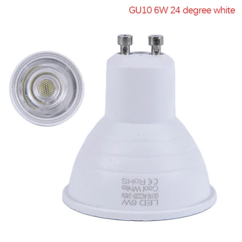 Možnost zatemnitve COB GU10 LED Žarometi, 6W Žarnice MR16 Svetlobe 220V Bela Lučka Navzdol Svetlobe