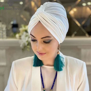 Muslimanski Bela Oblačila Hidžab Skp Undercap Abaya Hijabs Za Žensko Islamske Abayas Jersey Instant Zaviti Ženske Crinkle Arabski Modal Svile Kape