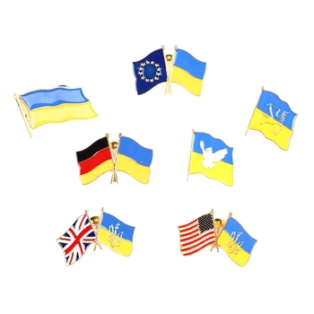 Nacionalno Zastavo Pin Zastavo Britanija Mir Dove Nemčiji Ukrajinsko Zastavo Državni Grb Broška Značke Broške Kovinski River Pin Značko  0