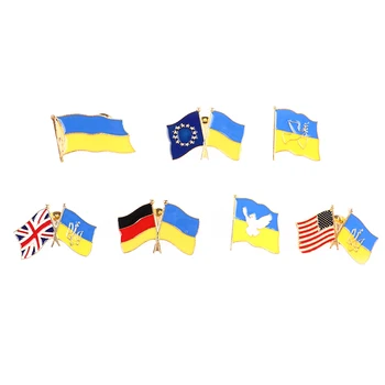 Nacionalno Zastavo Pin Zastavo Britanija Mir Dove Nemčiji Ukrajinsko Zastavo Državni Grb Broška Značke Broške Kovinski River Pin Značko  1