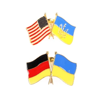 Nacionalno Zastavo Pin Zastavo Britanija Mir Dove Nemčiji Ukrajinsko Zastavo Državni Grb Broška Značke Broške Kovinski River Pin Značko  2