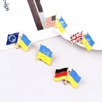 Nacionalno Zastavo Pin Zastavo Britanija Mir Dove Nemčiji Ukrajinsko Zastavo Državni Grb Broška Značke Broške Kovinski River Pin Značko  5
