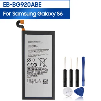 Nadomestna Baterija EB-BG920ABE Za Samsung GALAXY S6 G9200 G9208 G9209 G920F G920I EB-BG920ABA Baterijo Telefona 2550mAh