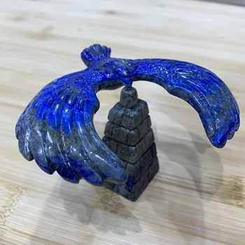Naravni Lapis Lazuli Orel mešalniku Figur Bilance orel Kip Dekoracijo