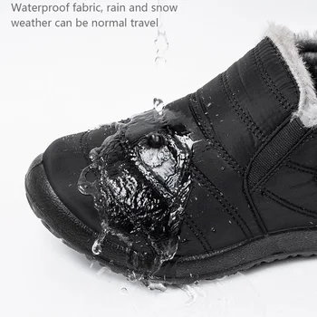 Nepremočljiv Sneg Škornji Ženske Zgostitev Plišastih Nekaj Zimske Čevlje, Ženska Toplo Platformo Gleženj Škornji Non-Slip Bombaž, Oblazinjeni Čevlji 1