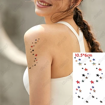 Nepremočljiva Začasni Tattoo Nalepke Mala Zvezda, Luna Sonce Ljubek Planet Element Telo Armt na Prst Flash Tattoo Ponaredek Tatto Moški Ženske
