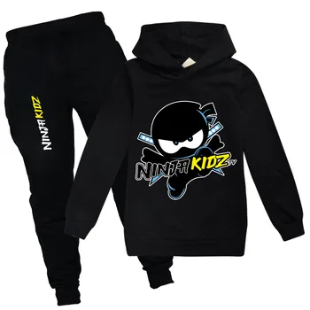Ninja Fantje Oblačila Sklop Spomladi Jeseni Mode Hoodies Trenirko NINJA KIDZ Hooded T-Shirt Obleko Otrok, Fant, Dekle Majica