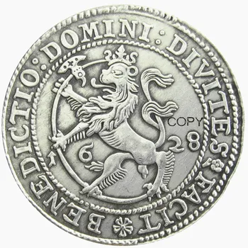 Norveška 1628 1 Speciedaler - Christian IV Silver Plated Kopijo Kovancev 1
