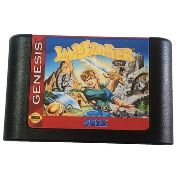 Nov Prihod MD Igra Kartice Baterijo Shranite za Sega Genesis Mega Drive Video Igra Konzola Landstalker