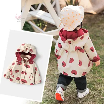 Nova jakna za otroke 2020 Jeseni Hooded Windbreaker Malčke baby dekle suknjič Moda Risanka fant jakne Cothes Oblačila Plašč 1