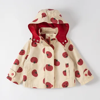 Nova jakna za otroke 2020 Jeseni Hooded Windbreaker Malčke baby dekle suknjič Moda Risanka fant jakne Cothes Oblačila Plašč 4