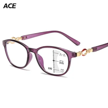Nova Moda Progresivna Multifokalna Obravnavi Očala Ženske Anti-modra Svetloba Očala na Recept Očala Dioptrije +1.0 +4.0 0
