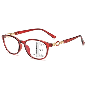 Nova Moda Progresivna Multifokalna Obravnavi Očala Ženske Anti-modra Svetloba Očala na Recept Očala Dioptrije +1.0 +4.0 2