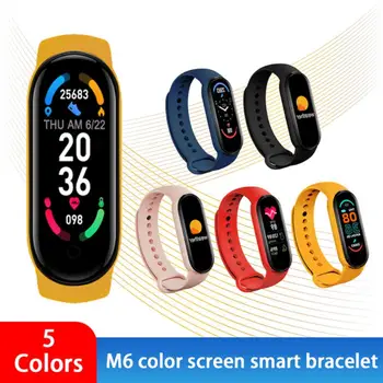 Novi M6 Pametna Zapestnica Watch Fitnes Tracker Srčni Utrip, Krvni Tlak Zaslon Barvni Zaslon Smart Zapestnica Za Mobilni Telefon
