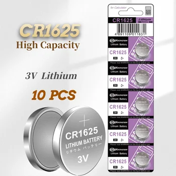 Novo 10PCS CR1625 3V Lithium Baterije Varstvo Okolja Gumb Baterija za Avto Daljinski upravljalnik 3D Očala