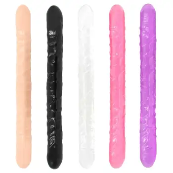 Novo 5 Barvo Long Double Dong Dildos Realističen Penis za Ženske Nožnice in Analne Mehko Dildo Sex Igrače za Ženske, Lezbijke, Odrasli Seksi Shop