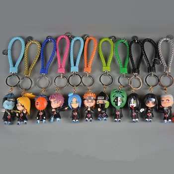 Novo Hokage Ninja Akatsuki Bolečine Itachi Cosplay Keychain Deidara Sasori PVC Obesek Ključnih verige Key ring Igrače, Rekviziti Dodatki 0