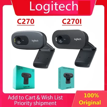 Novo Logitech C270/C270i 720p HD Spletna kamera Vgrajen Mikrofon Spletna Kamera USB2.0 Prost pogon Video Klepet Snemanje USB Kamera