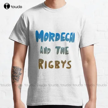 Novo Mordecai In Rigbys Klasičnih T-Shirt Majica Cotton Tee Majica