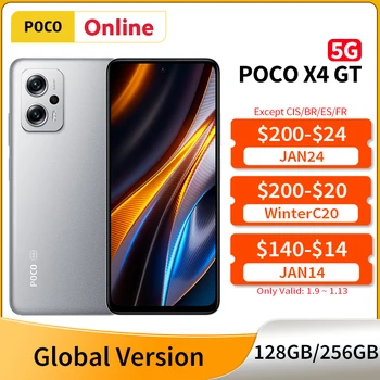 Novo POCO X4 GT Globalni Različici Mobilnega Telefona NFC Dimensity 8100 67W Turbo Zaračuna 144Hz DynamicSwitch DotDisplay 64MP Trojni digitalni Fotoaparat